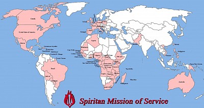 Map of Spiritan works