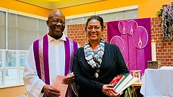 Fr. Oliver Iwuchukwu, CSSp (Provincial Superior) & Beverly Bronte-Tinkew who made her First Commitment as a Lay Spiritan - December 11,2023