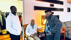Spiritans recently appointed to TransCanada, Fr. Percy Acqua, Fr. Edward Okorie, Fr. Kieran Alaribe at the annual Spiritan retreat, December 11, 2023