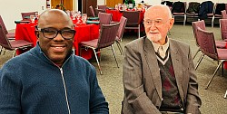 Fr. Dexter Brereton, CSSp & Fr. Louis Cassidy, CSSp - annual Spiritan Advent dinner, December 11, 2023