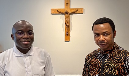 L-R:  Fr. Boris Taguenang & Fr. Callistus Anagbogu